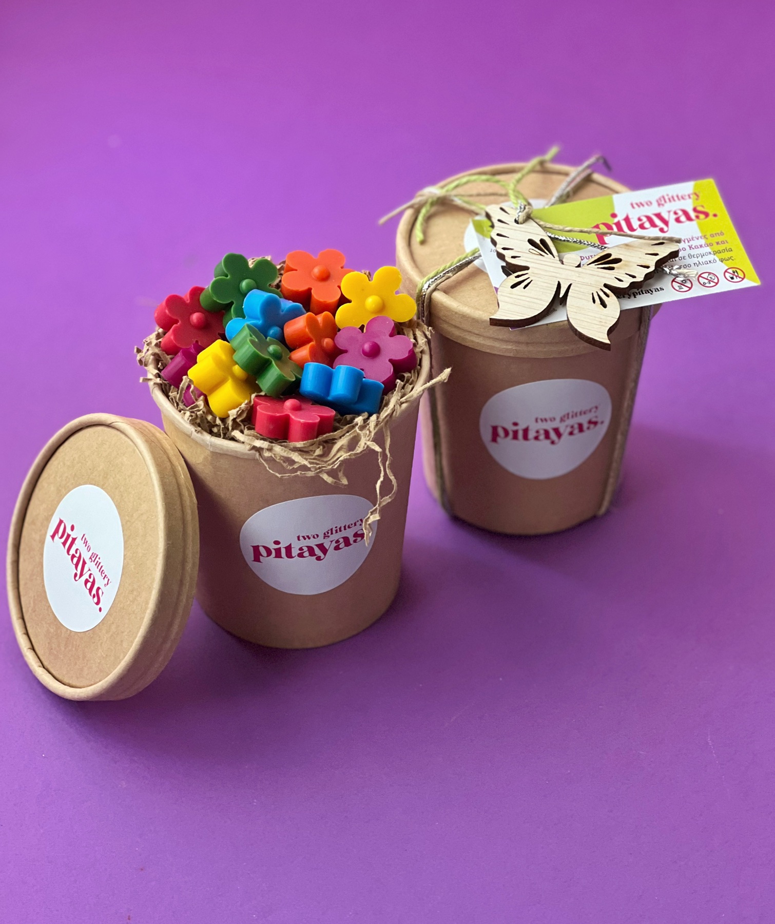 Pot of 16 Mini Size Crayons-"Daisies" - Image 3