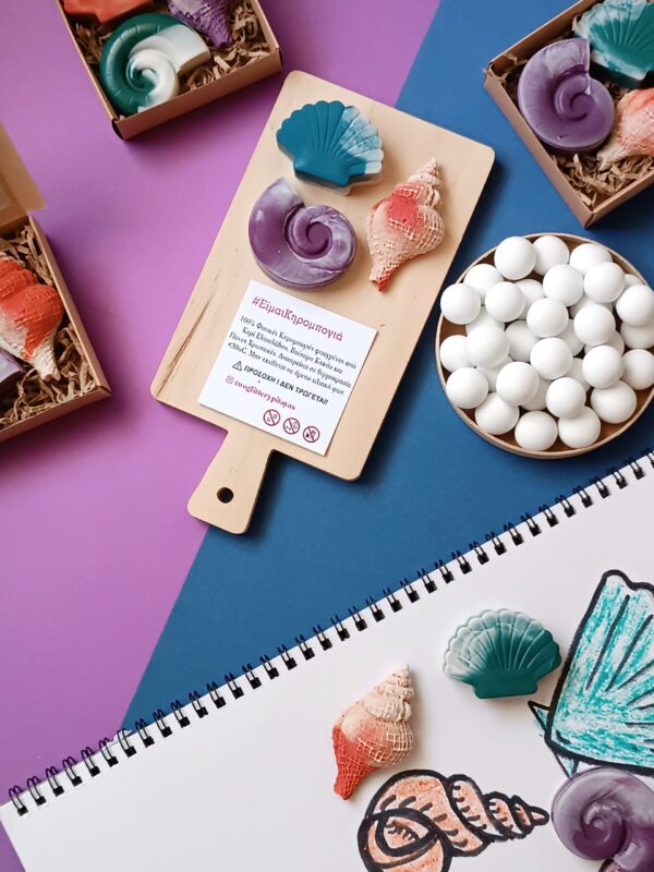 Kid's Baptism Favor "Sea shells multicolor "Theme - Image 2