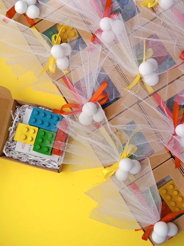 Kid's Baptism Favor "Lego Blocks" Theme - Image 2