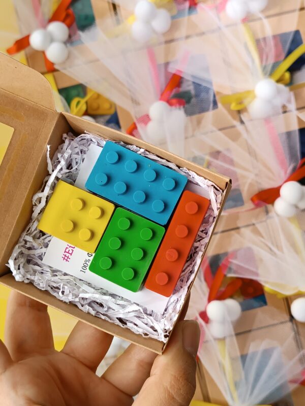 Kid's Baptism Favor "Lego Blocks" Theme