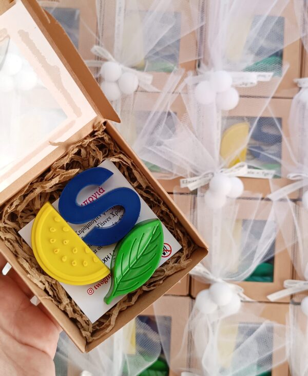 Kid's Baptism Favor "Lemon & Letter" Theme