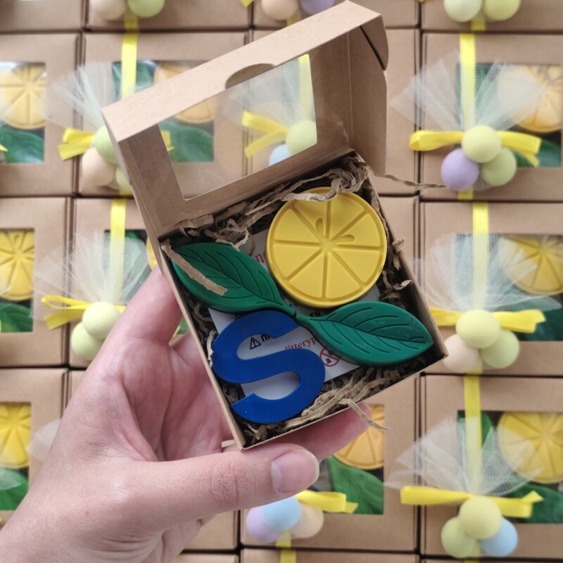 Kid's Baptism Favor "Lemon & Letter" Theme