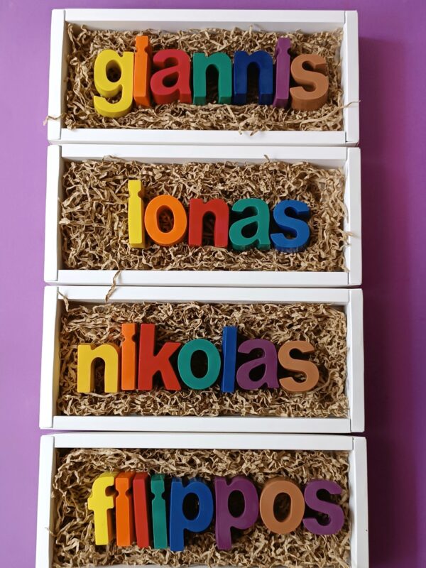Giant Custom Name Gift Set _XL Olive Oil wax Crayons - Image 4