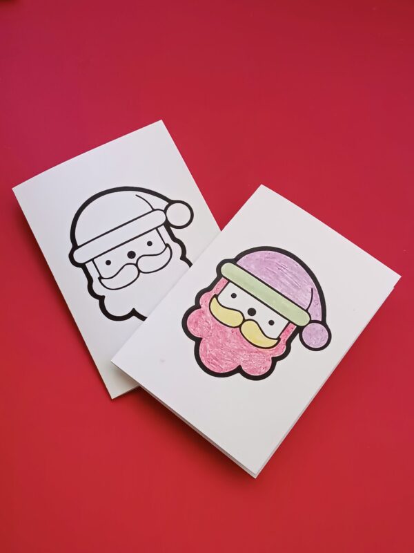 Colour-in Christmas Greeting Card_Dear Santa