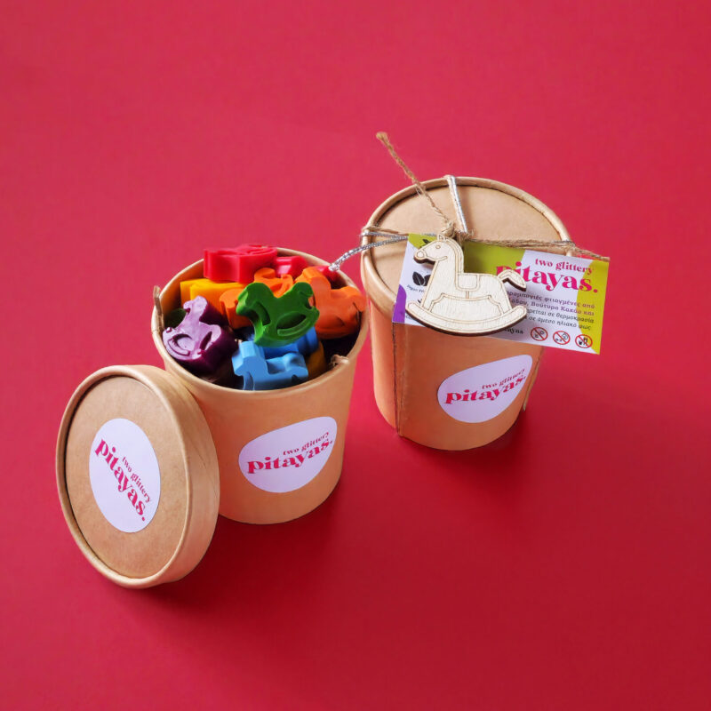 Pot of 16 Mini Size Crayons_Rocking Horses