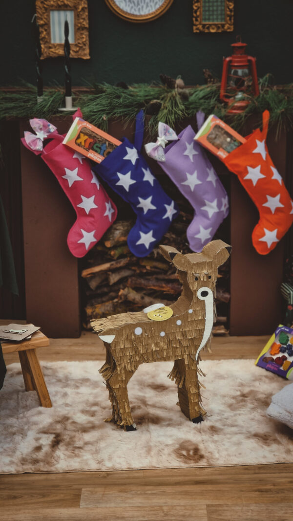 Handcrafted Pinata Reindeer_Gold - Image 2