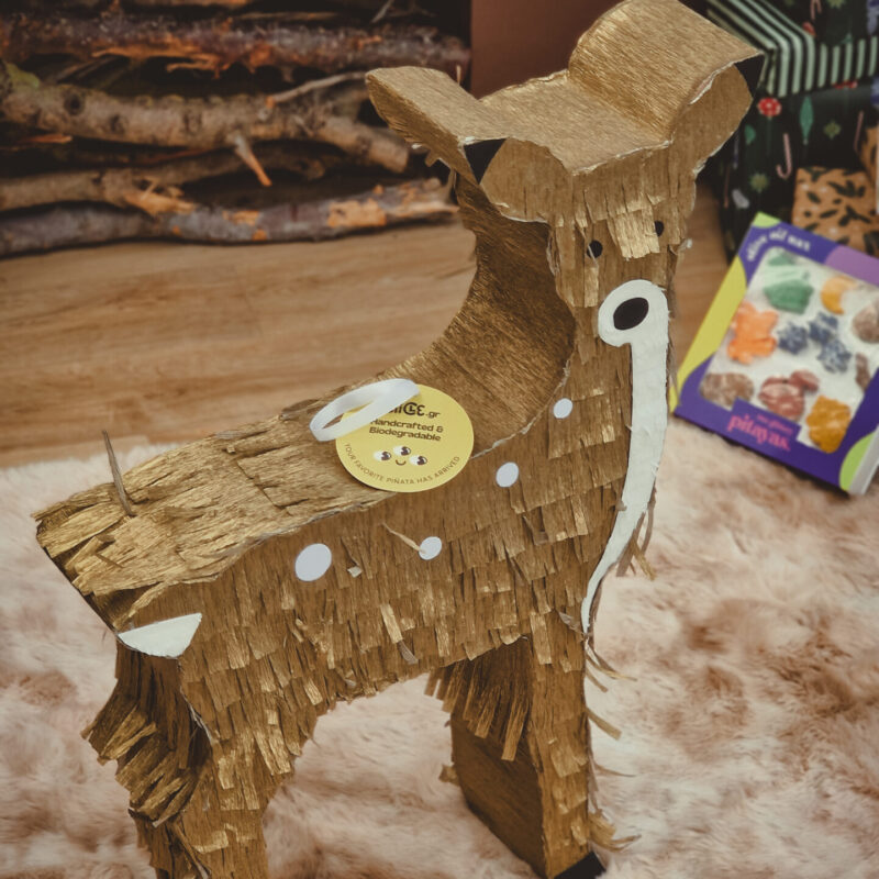 Handcrafted Pinata Reindeer_Gold