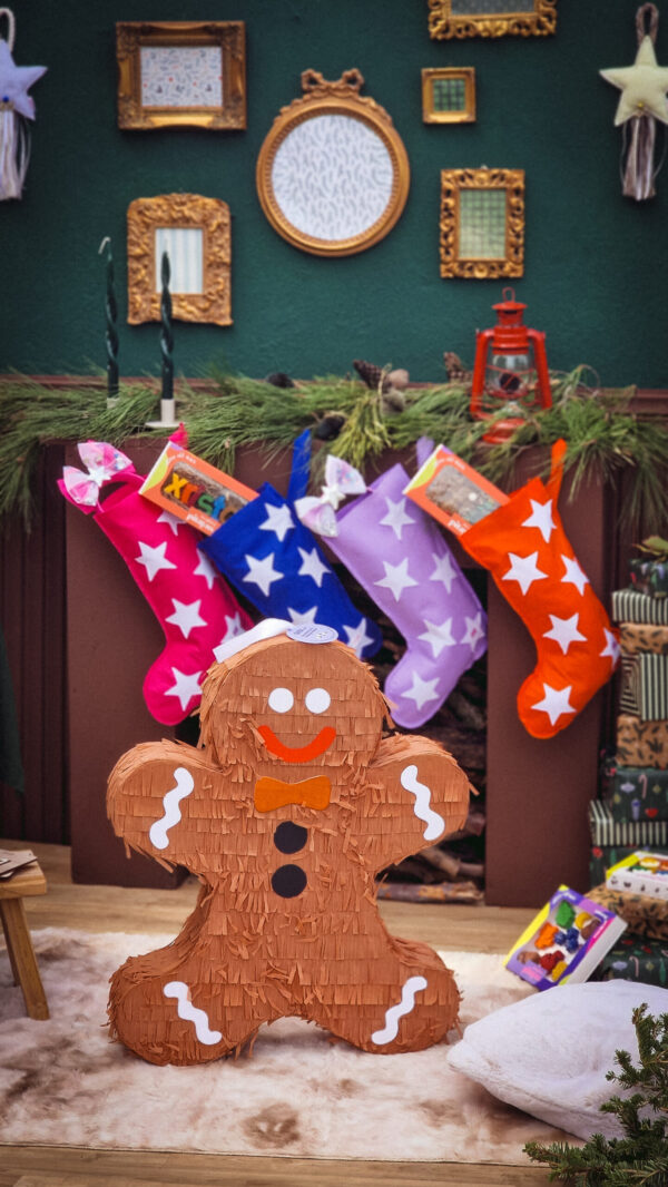 Handcrafted XL Pinata Gingerbread Man_Light Brown - Image 2