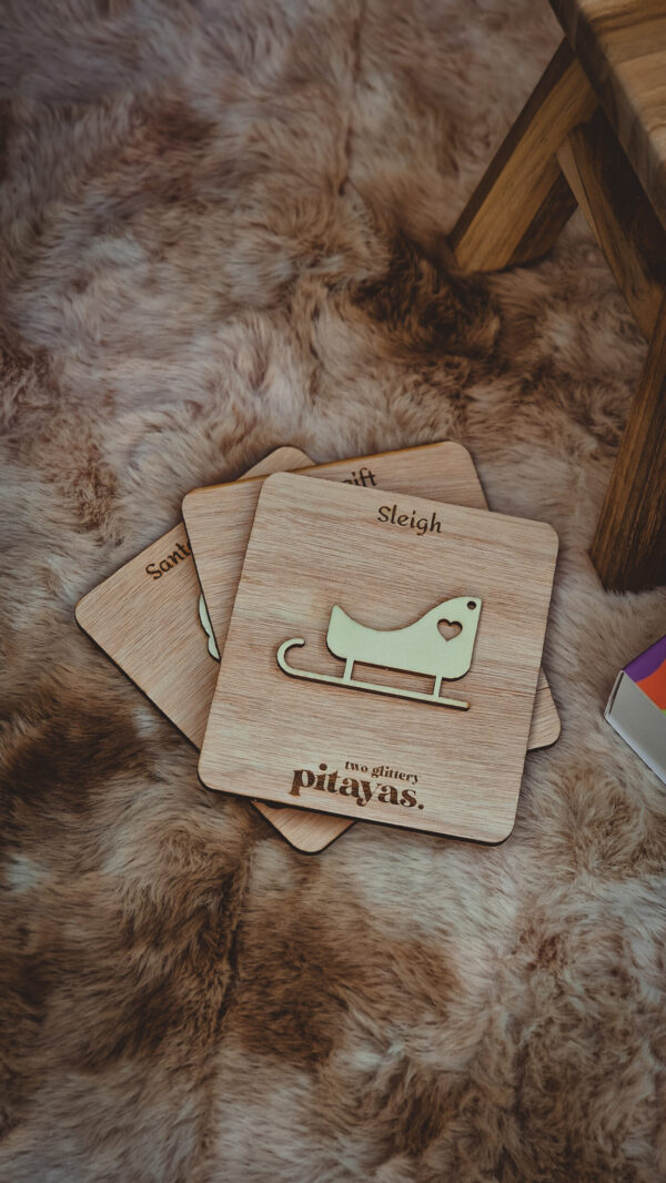 Handmade Wooden Stamp_Sleigh