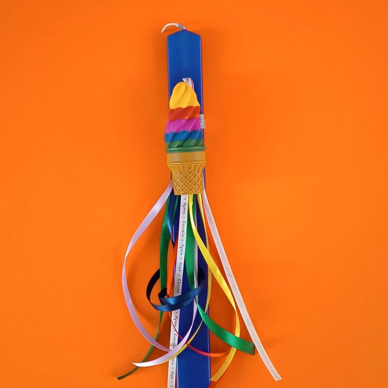 Rainbow Ice-Cream Easter Candle