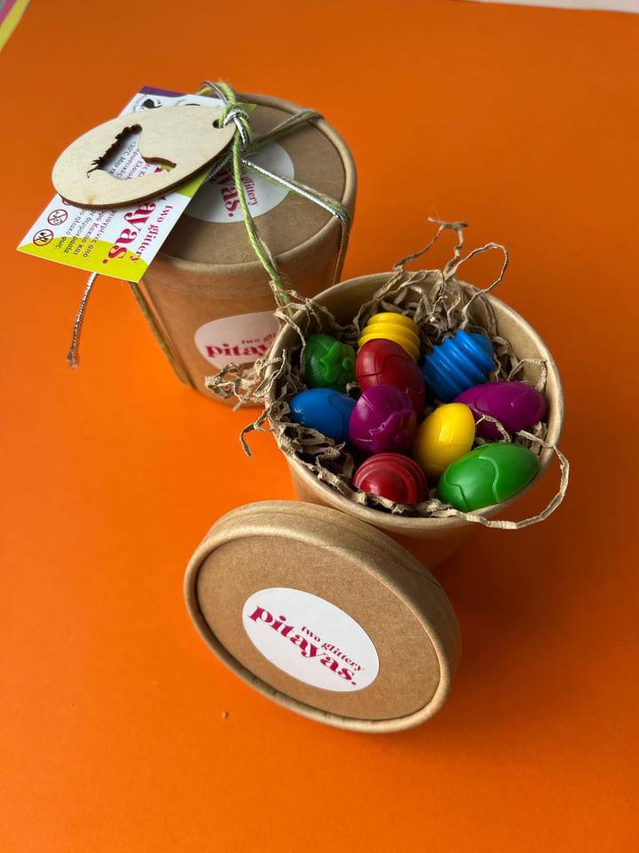 Pot of 16 Mini Size Crayons -"Easter Eggs" - Image 2