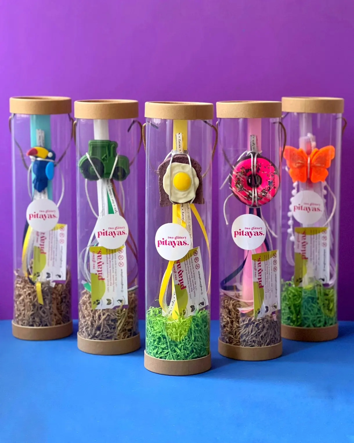 Easter Candle XL Crayon -“Yellow Excavator" - Image 4