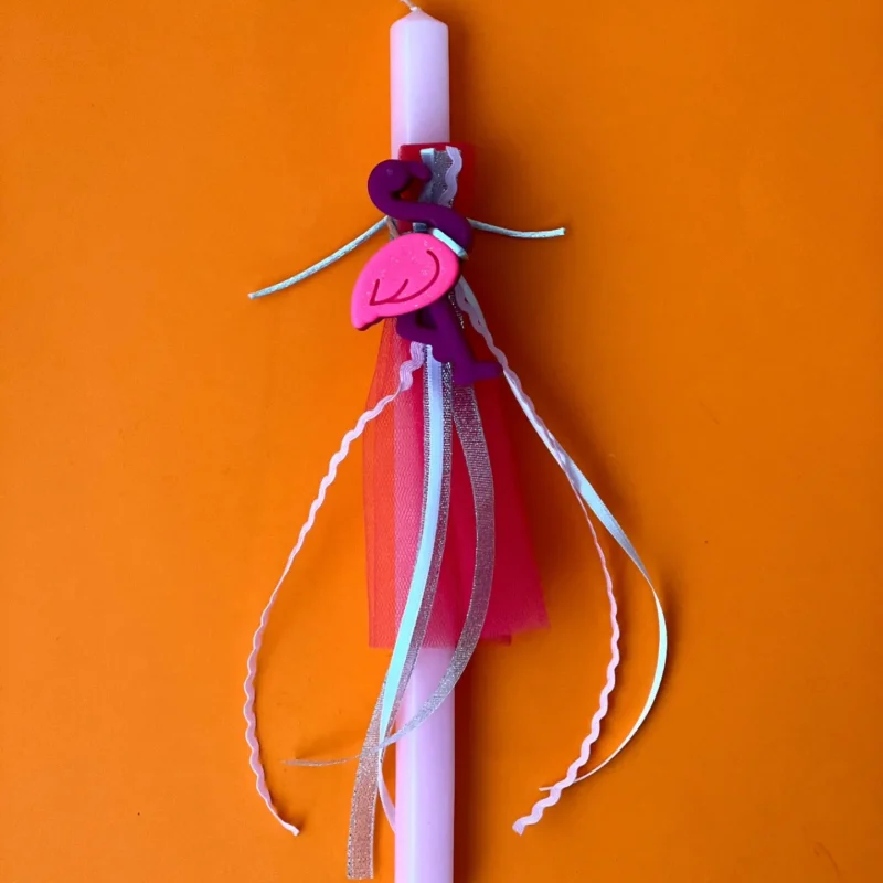 Easter Candle_"Flamingo Dance"
