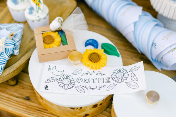 Kid's Baptism Favor "Sunflower" Theme - Image 2