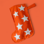 Handcrafted XL Felt Stocking _Orange