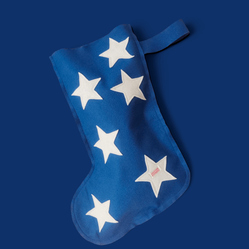 Handcrafted XL Felt Stocking_ Blue