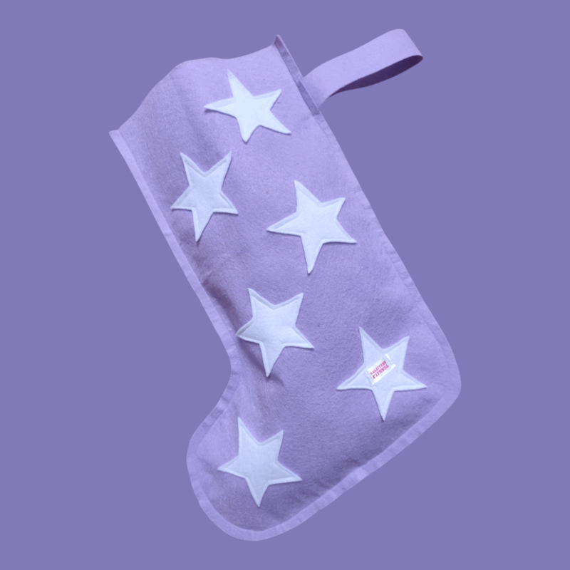 Handcrafted XL Felt Stocking_ Violet