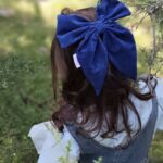 Blue Velvet_Statement Bow Hair Clip