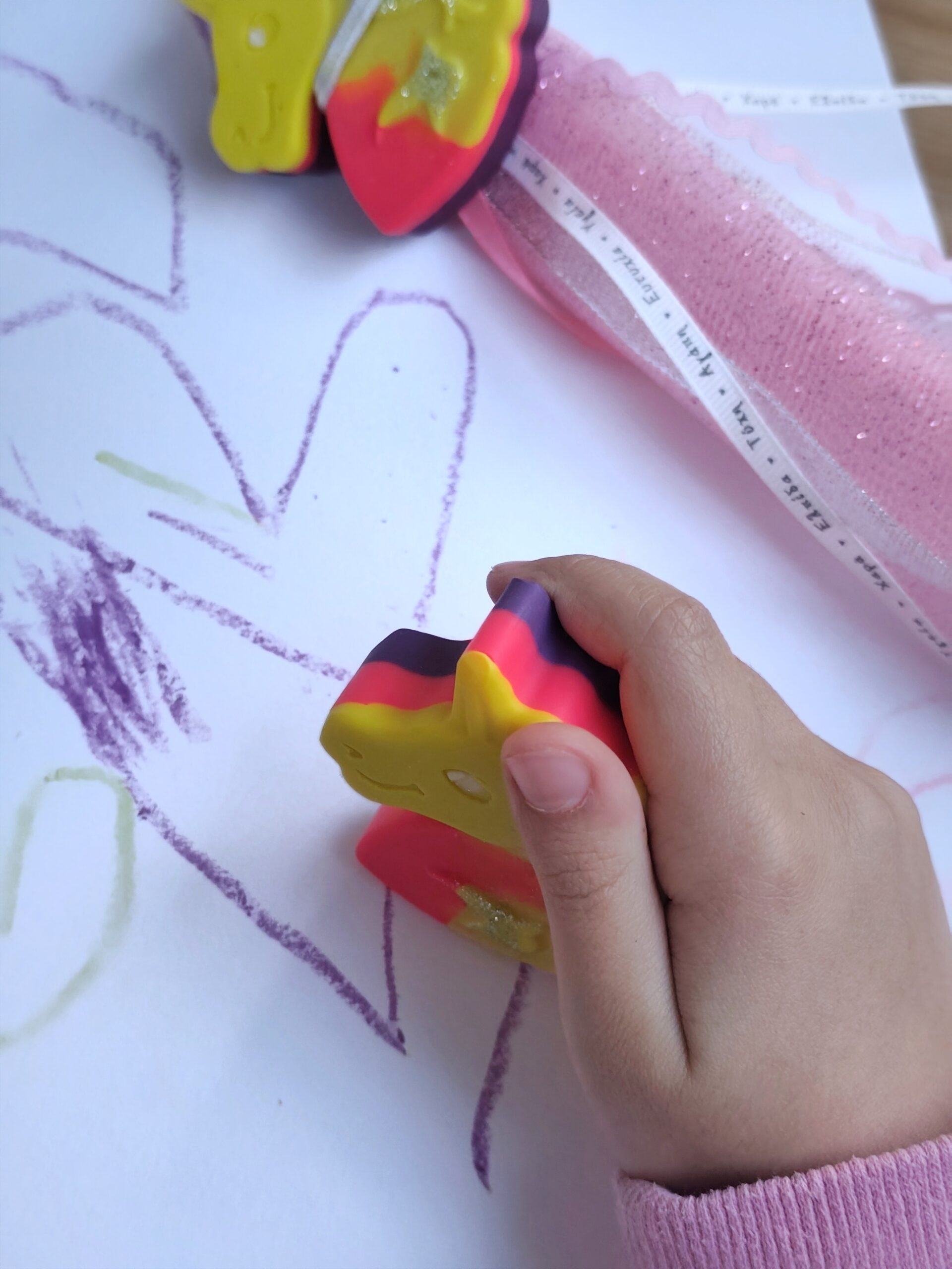 Easter Candle XL Crayon -"Unicorn" - Image 4