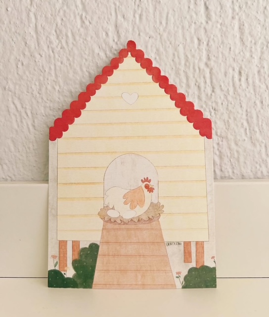 Greeting card "Backyard chicken coop"
