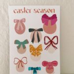 Greeting Card -"Easter eggs with bows"