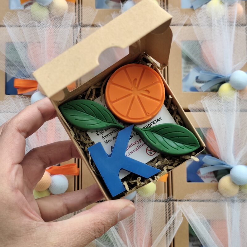 Kid's Baptism Favor "Orange Blossom" Theme