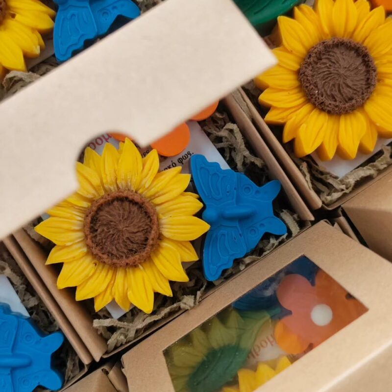 Kid's Baptism Favor "Sunflower -Butterfly" Theme